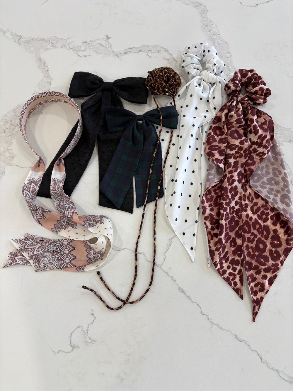Assorted Women’s Hair Scarves, Bows, Headband & Scrunchies